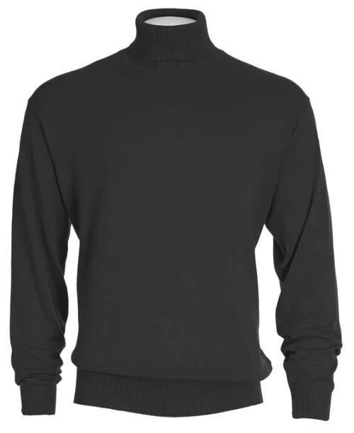 Men's Sweaters with Button CuffsMen's Turtleneck Sweater color Charcoal