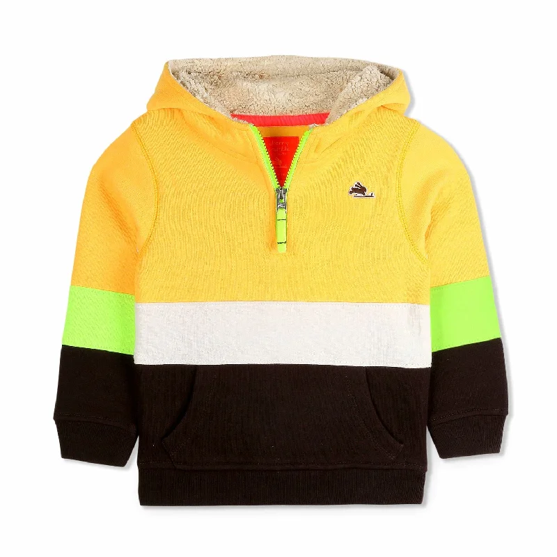 Men's Hoodies with ThumbholesHalf Zip Colorblock Hoodie