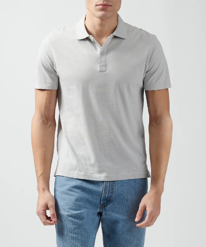 Men's Sweaters with Mock-Neck DesignsClassic Jersey Polo - Grey