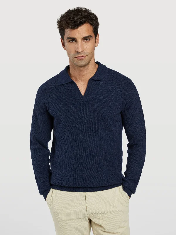 Men's Sweaters with Zippered PocketsHalf cardigan V- neck sweater