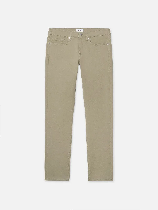 Modern Ripped and Distressed Men's JeansL'Homme Slim Twill -- Garage Dry Sage