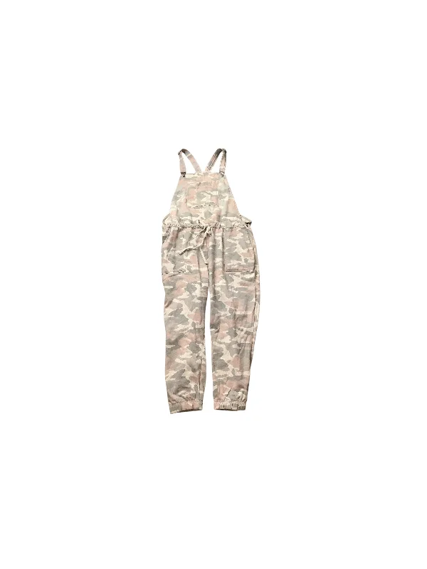 Men's Pants with Button-CuffsOveralls By Wallflower In Camouflage Print, Size: 1x