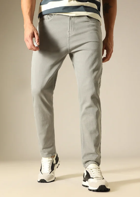 Men's Jeans Made from Recycled MaterialsGrey Carrot Fit Denim