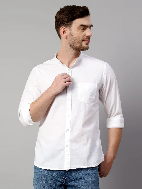 Men's Stain-Resistant Shirts for Mess-Free WearMen's White Casual Plain Full Sleeve Shirt Men's Stain-Resistant Shirts for Mess-Free WearMen's White Casual Plain Full Sleeve Shirt