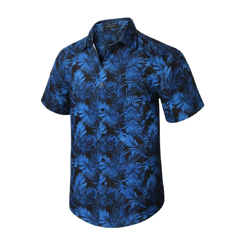 Men's Muscle Fit T-Shirts for a Body-Hugging FitFunky Hawaiian Shirts with Pocket - NAVY BLUE Men's Muscle Fit T-Shirts for a Body-Hugging FitFunky Hawaiian Shirts with Pocket - NAVY BLUE