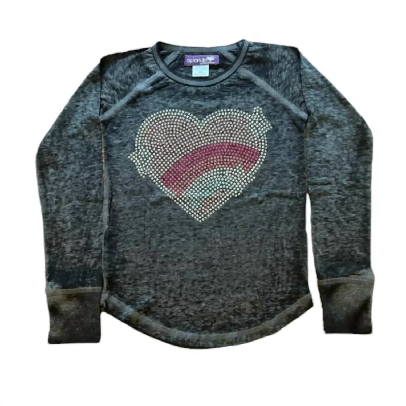 Men's Shirts with Plaid PatternsKid's Heart Sparkle Long Sleeve Tee In Black Thermal Men's Shirts with Plaid PatternsKid's Heart Sparkle Long Sleeve Tee In Black Thermal