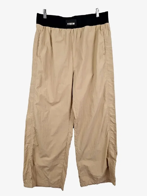 Oversized Relaxed-Fit Men's JeansP.E Nation Latte Wide Leg Spray Pants Size XXL