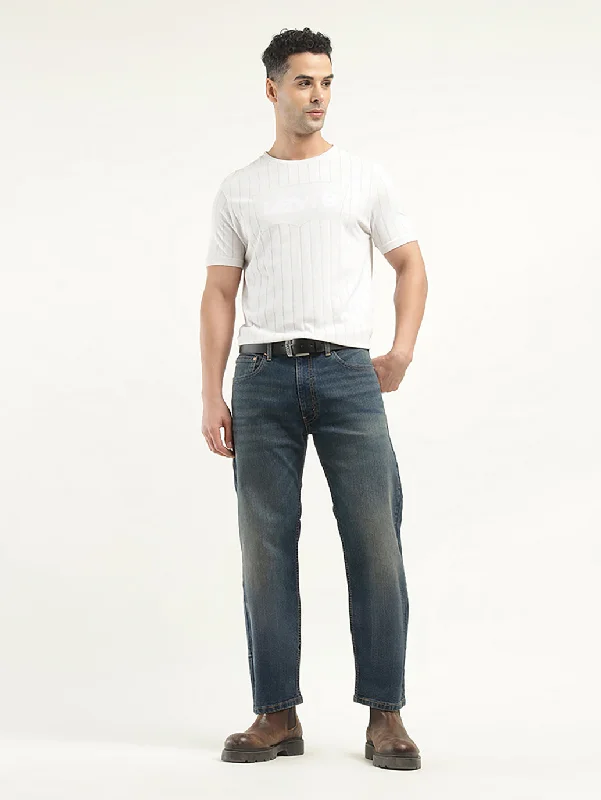 Authentic Raw Denim Men's JeansMen's 555'96 Relaxed Straight Fit Indigo Jeans