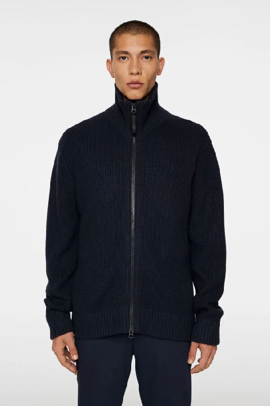 Men's Sweaters with Low-Neck DesignsSkyler Wool Blend Zip Cardigan