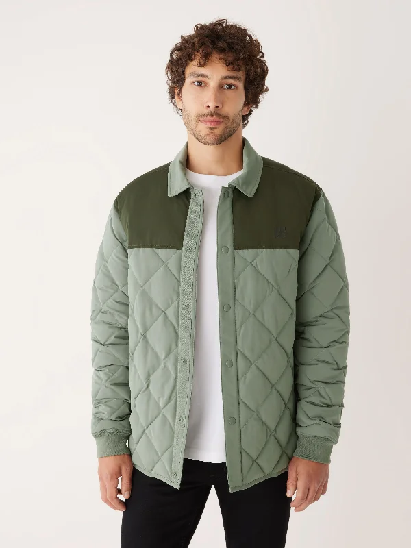 Trendy Men's Anorak JacketsThe Skyline Point Collar Jacket in Agave Green