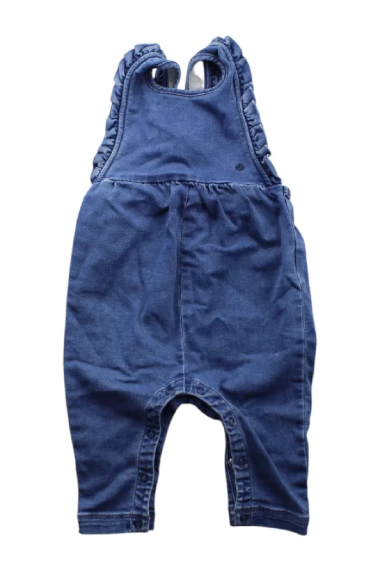 Men's Yoga Pants for FlexibilityPetit Bateau Ruffled Denim Overalls 6-12M