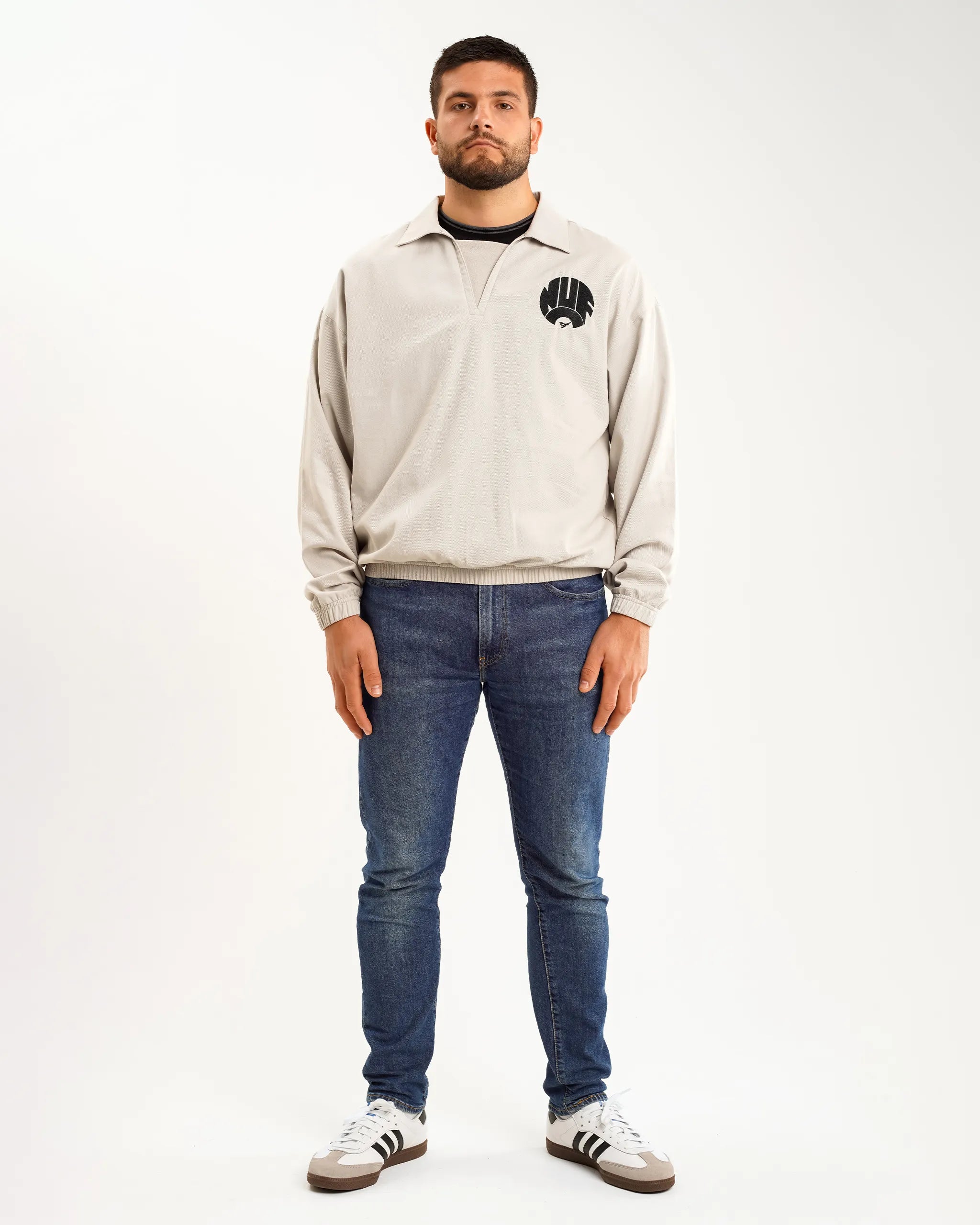 Trendy Men's Anorak JacketsNewcastle United Men's Grey Retro Cotton Drill Top