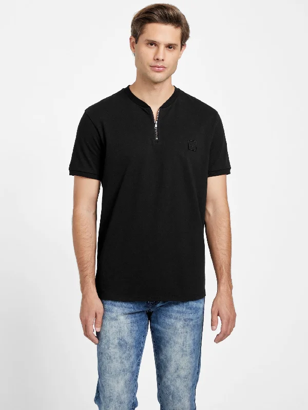 Men's Shirts with Appliquéd SleevesElliot Henley Tee