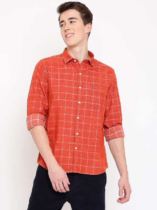 Men's Graphic Print T-Shirts for a Statement LookMen's Bright Red Casual Medium Checks Print Corduroy Full Sleeve Shirt Men's Graphic Print T-Shirts for a Statement LookMen's Bright Red Casual Medium Checks Print Corduroy Full Sleeve Shirt