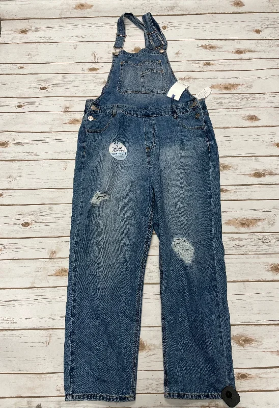 Men's Patterned Pants with Camouflage PrintsOveralls By Wallflower In Blue Denim, Size: Xl Men's Patterned Pants with Camouflage PrintsOveralls By Wallflower In Blue Denim, Size: Xl