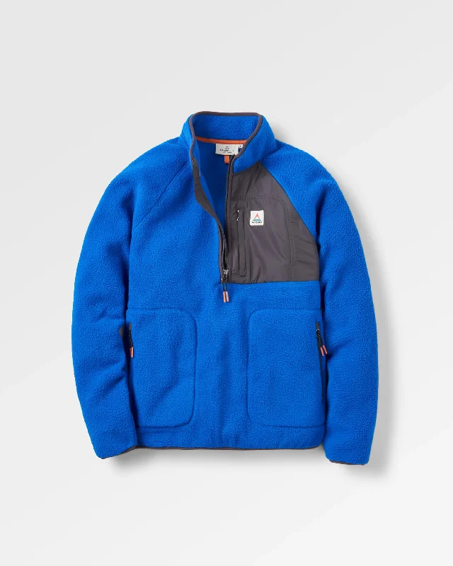 Cool Men's Pea CoatsOffgrid 2.0 1/2 Zip Recycled Sherpa Fleece - Azure Blue