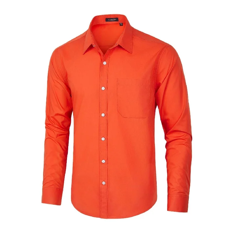 Men's Cowboy Shirts for Western StyleMen's Dress Shirt with Pocket - ORANGE
