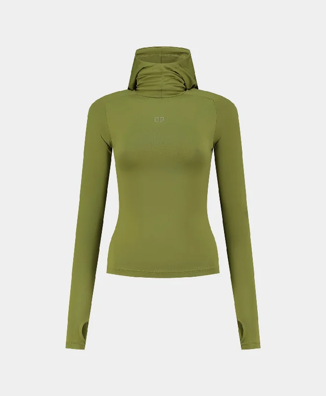 Men's Hoodies for Skinny MenCardamom Green Unit Tight Hoodie