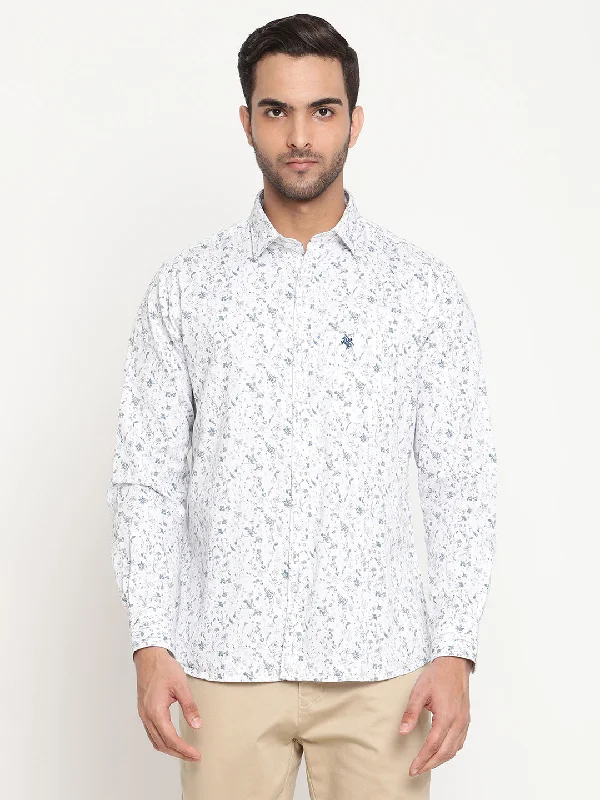 Men's Limited Edition Shirts for ExclusivityMen's White Casual Floral Print Full Sleeve Shirt Men's Limited Edition Shirts for ExclusivityMen's White Casual Floral Print Full Sleeve Shirt