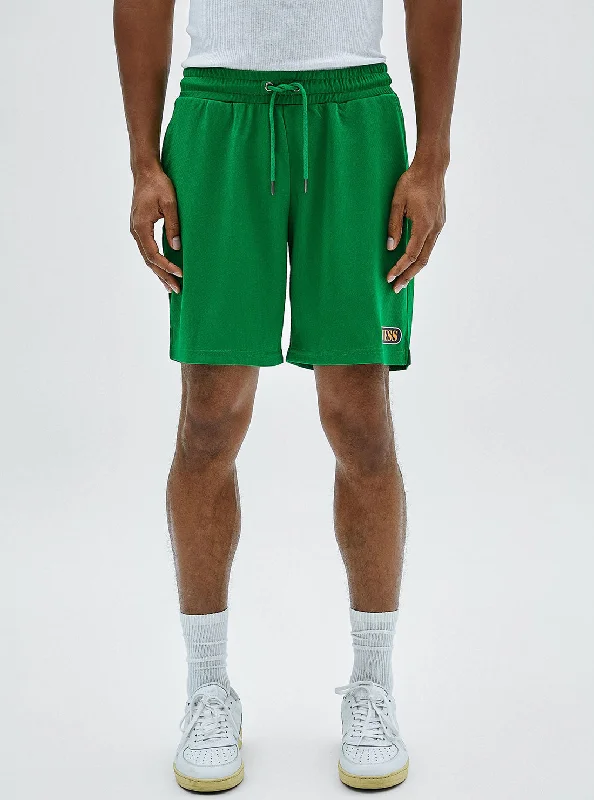 Men's Pants with Logo EmbossmentsGuess Originals Green Sonic Mesh Shorts