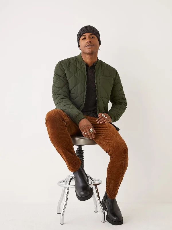 Men's Coats with Stretch FabricThe Skyline Reversible Bomber in Rosin