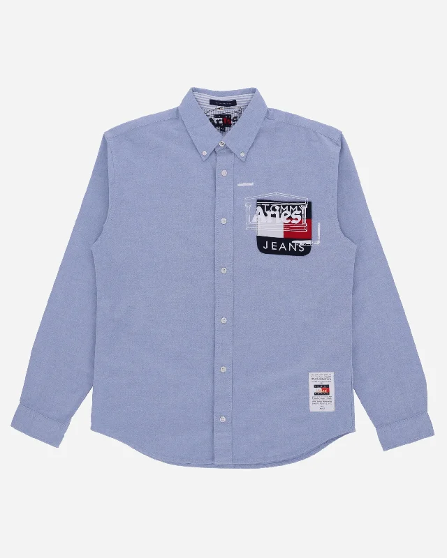 Men's Floral Print Shirts for Spring and SummerTommy x Aries Remade: Overprinted Pocket Shirt Blue Men's Floral Print Shirts for Spring and SummerTommy x Aries Remade: Overprinted Pocket Shirt Blue