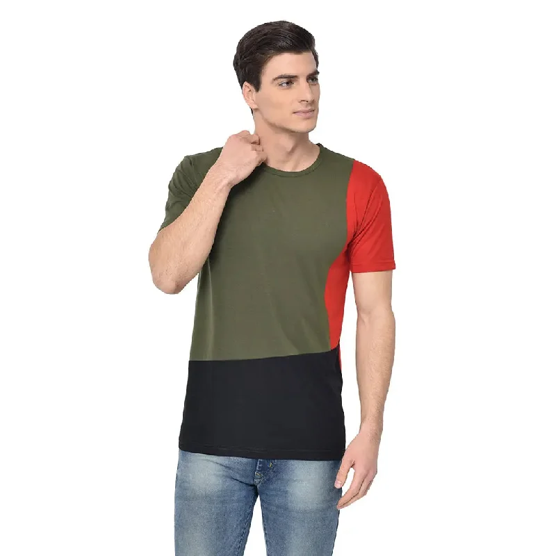 Men's Shirts with Bow TiesMack Jonney Round Neck Green T-shirt For Men's