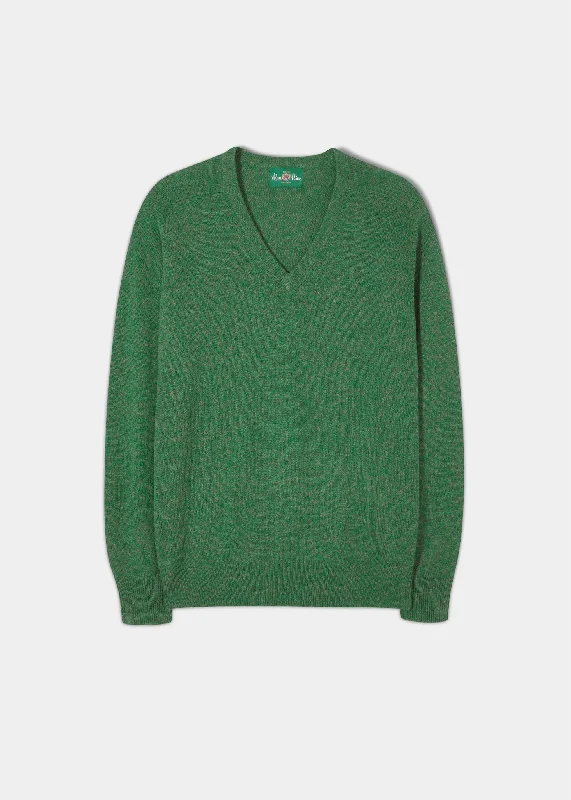Men's Button-Fly Pants for a Traditional TouchHampshire Lambswool Jumper in Courgette - Classic Fit