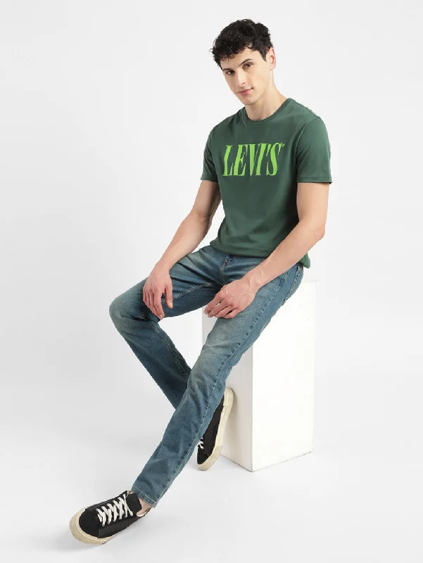Men's Jeans with a Distressed LookMen's 511 Dark Blue Slim Fit Jeans