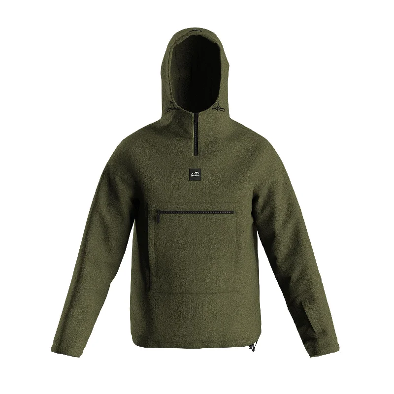 Men's Hoodies with Zippered PocketsHaukland Fleece Hoodie für Fotografen - Oliv