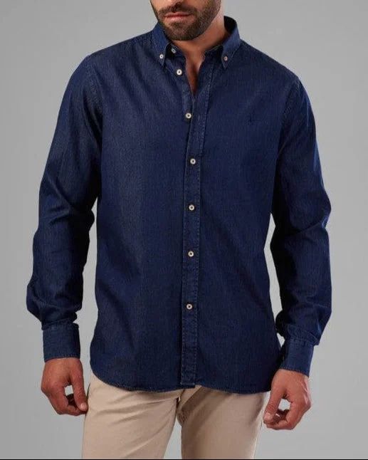 Premium Men's JeansLONG SLEEVE DENIM SHIRT - DARK JEANS