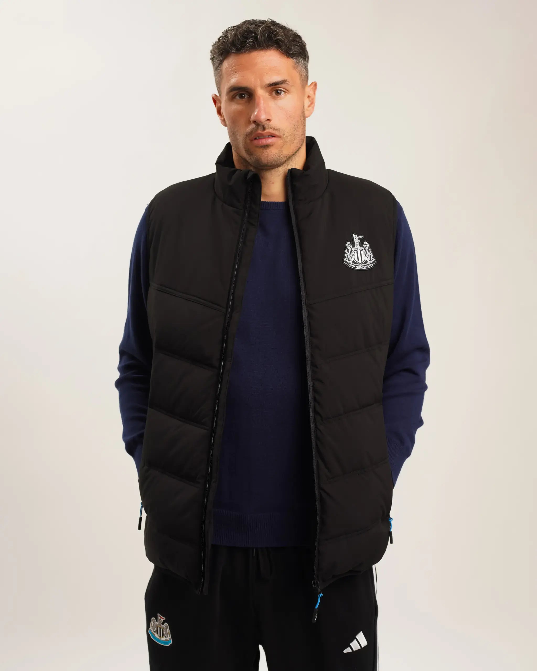 Men's Coats for Skinny MenNewcastle United Men's Black Padded Gilet
