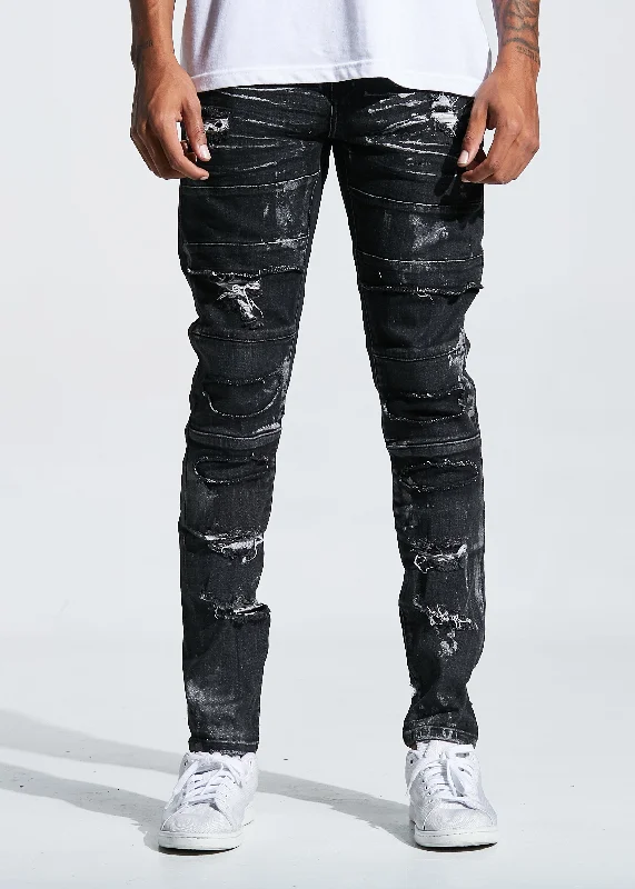 Light Blue Denim Men's JeansStark Denim (Black Paint)