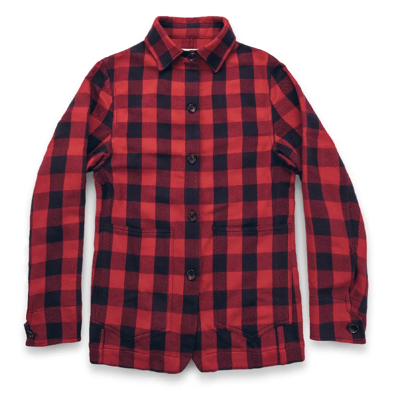 High-Quality Men's Duffle CoatsThe Ryder Jacket in Red Buffalo Plaid