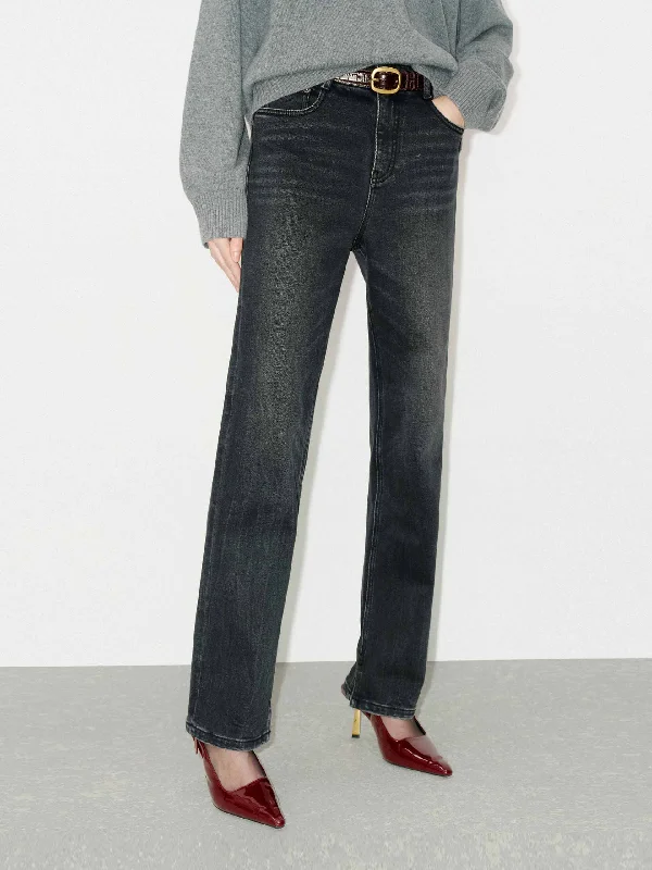 Inexpensive Rip and Tear Men's JeansCotton Blend Fitted Jeans