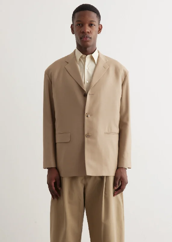 Men's Coats for Short MenWool Serge 3 Button Jacket