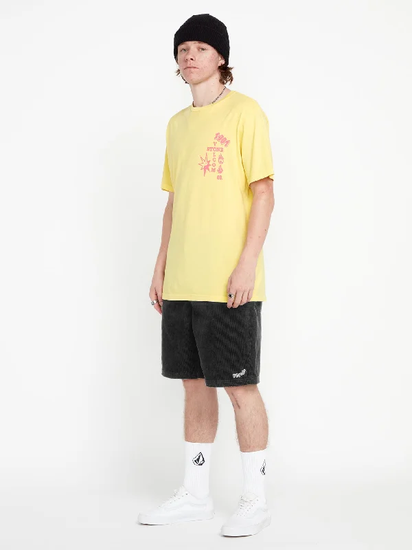 Men's Chino Shorts for Warm WeatherOuter Spaced Elastic Waist Shorts - Black Combo