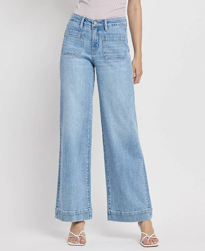 Men's Skinny Jeans with Stretch FabricHigh Rise Trouser Jeans