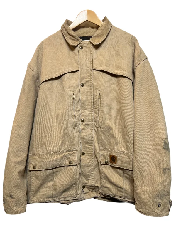 Fashionable Men's Denim JacketsCarhartt Mens Cream Jacket (Size XL)