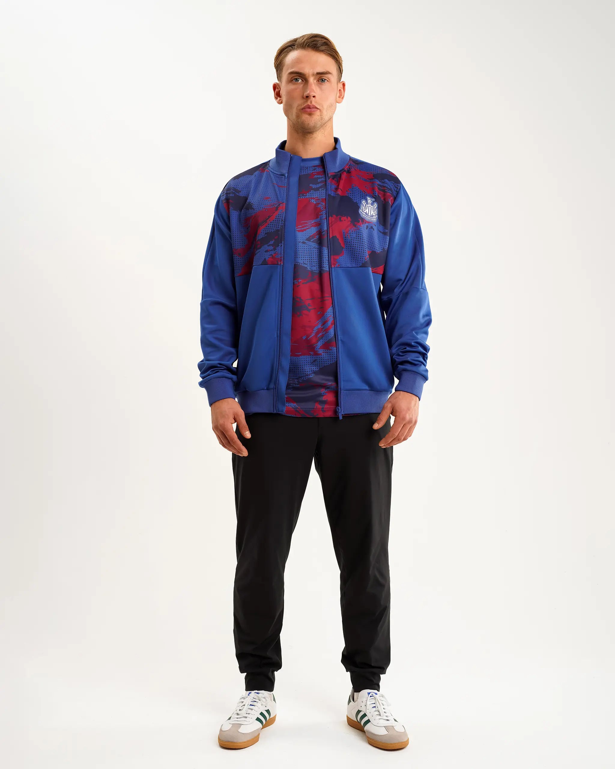 Men's Coats with Down InsulationNewcastle United Men's Navy Camo Poly Track Top