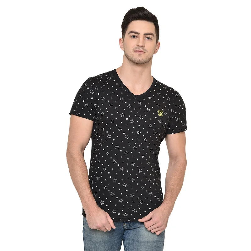 Men's Shirts for HuntingMack Jonney Round Neck Black T-shirt For Men's