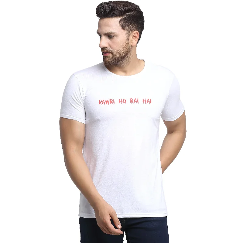 Men's Shirts for BoatingMack Jonney Round Neck White T-shirt For Men's