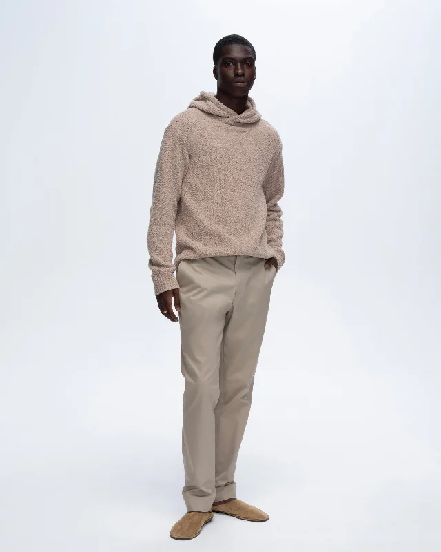 Men's Sweaters with ThumbholesChenille Pull-Over Hoodie - Sandy Beige