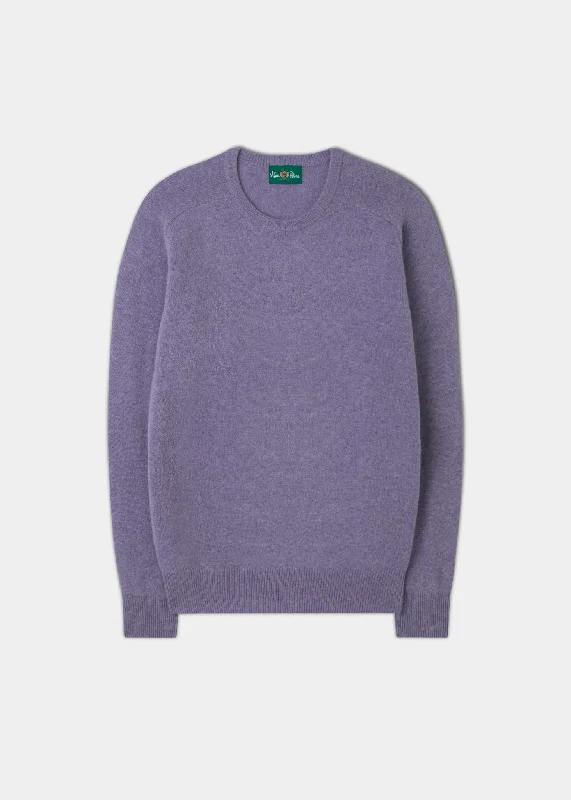 Men's Pants with UV ProtectionMen's Lambswool Crew Neck Jumper in Dahlia - Classic Fit