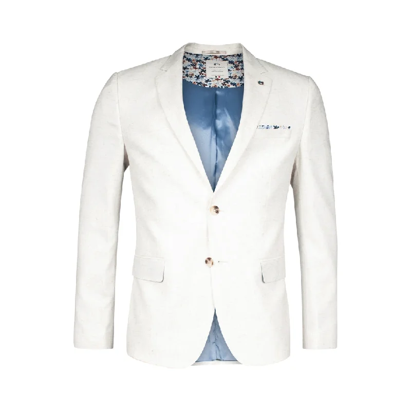 Giordano Robert Comfort Fit Blazer Linen-Look Snow White 512602