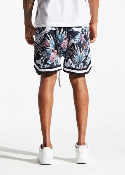 Oversized Relaxed-Fit Men's JeansJordan Ball Shorts (Black Floral)