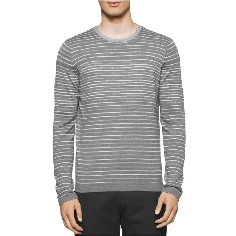 Men's Sweaters with Dropped ShouldersCalvin Klein Mens Jagged-Striped Pullover Sweater Men's Sweaters with Dropped ShouldersCalvin Klein Mens Jagged-Striped Pullover Sweater