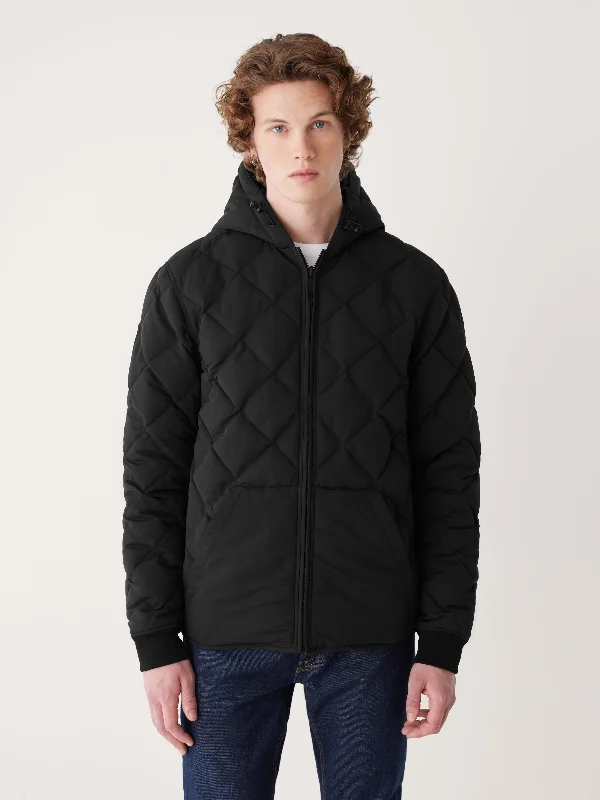 Men's Coats for SnowshoeingThe Skyline Reversible Hooded Jacket in Black