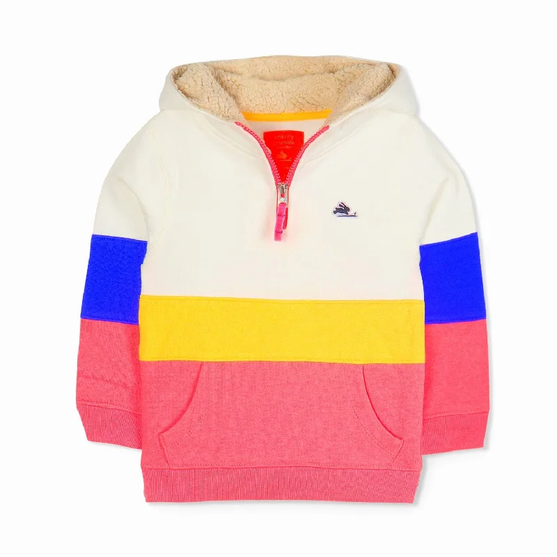 Men's Hoodies with Ribbed HemsHalf Zip Urban hoodie