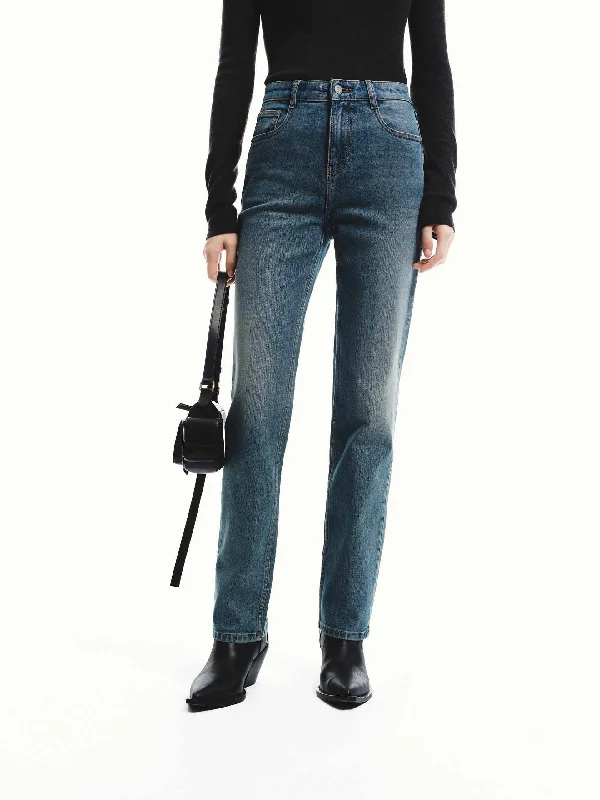 Vintage Men's JeansFitted Straight Jeans